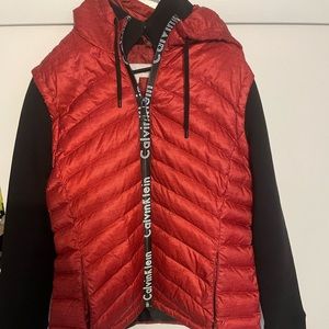 Calvin Klein Jacket- red & black. Size XL.